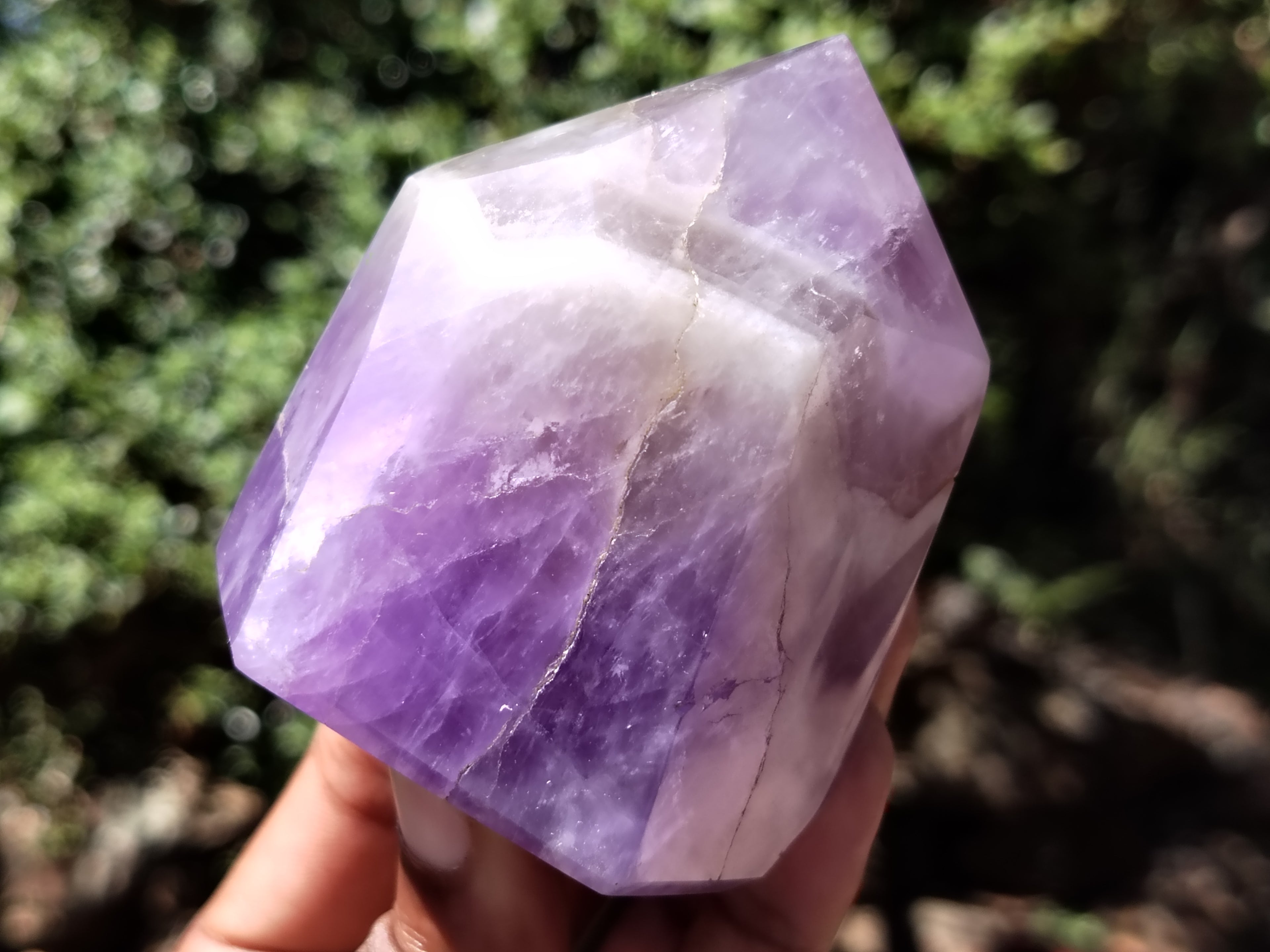 Polished Chevron Amethyst Points x 6 From Madagascar - Toprock Gemstones and Minerals 