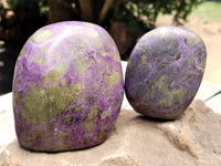 Polished Stichtite Standing Free Forms x 4 From Barberton, South Africa - Toprock Gemstones and Minerals 