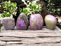 Polished Stichtite Standing Free Forms x 4 From Barberton, South Africa - Toprock Gemstones and Minerals 