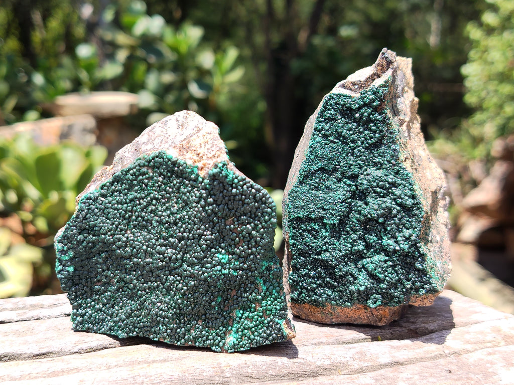 Natural Botryoidal Malachite Specimens x 4 From Congo - Toprock Gemstones and Minerals 