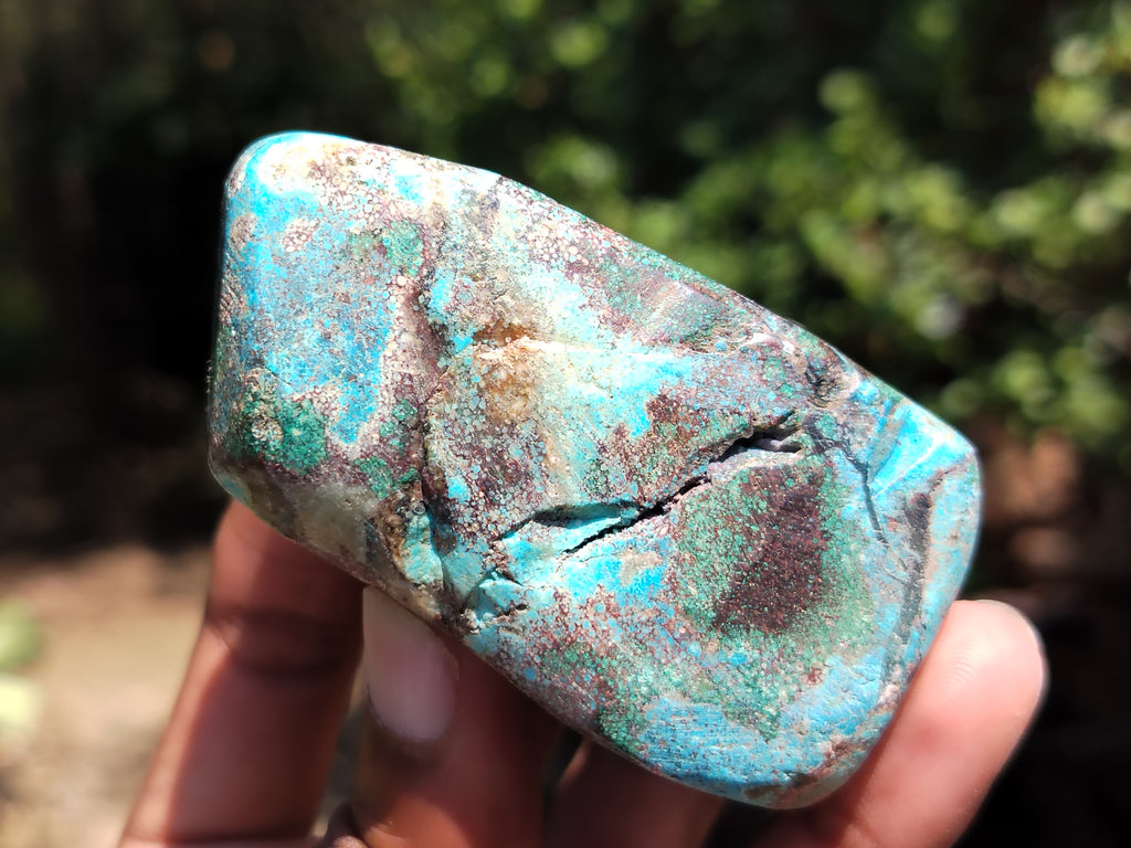 Polished Shattuckite with Azurite and Chrysocolla Free Forms x 12 From Congo - Toprock Gemstones and Minerals 