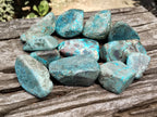 Polished Shattuckite with Azurite and Chrysocolla Free Forms x 12 From Congo - Toprock Gemstones and Minerals 