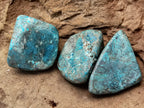 Polished Shattuckite with Azurite and Chrysocolla Free Forms x 12 From Congo - Toprock Gemstones and Minerals 