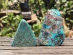 Polished Shattuckite with Azurite and Chrysocolla Free Forms x 12 From Congo - Toprock Gemstones and Minerals 