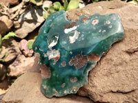 Polished On One Side Emerald Mtorolite Plates x 2 From Mutorashanga, Zimbabwe - Toprock Gemstones and Minerals 
