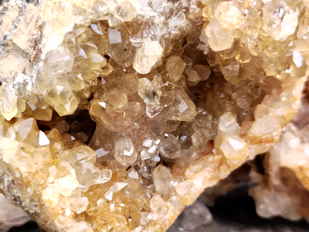 Natural Limonite Quartz Clusters x 4 From Solwezi, Zambia - Toprock Gemstones and Minerals 