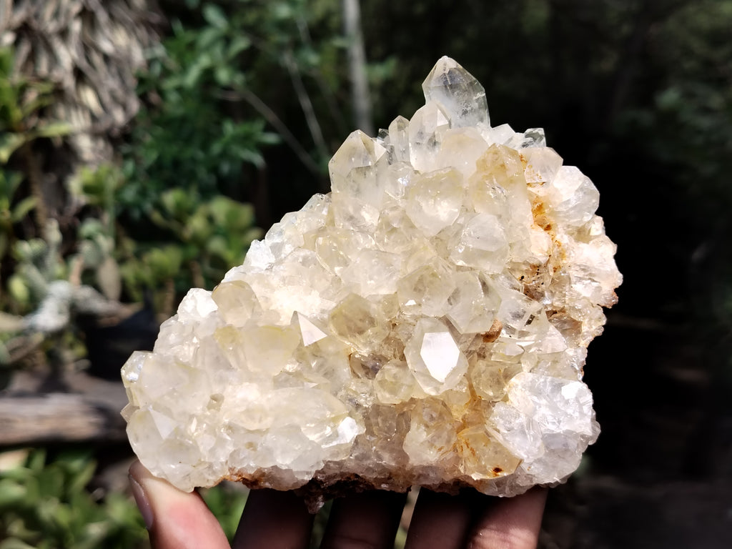 Natural Limonite Quartz Clusters x 4 From Solwezi, Zambia - Toprock Gemstones and Minerals 