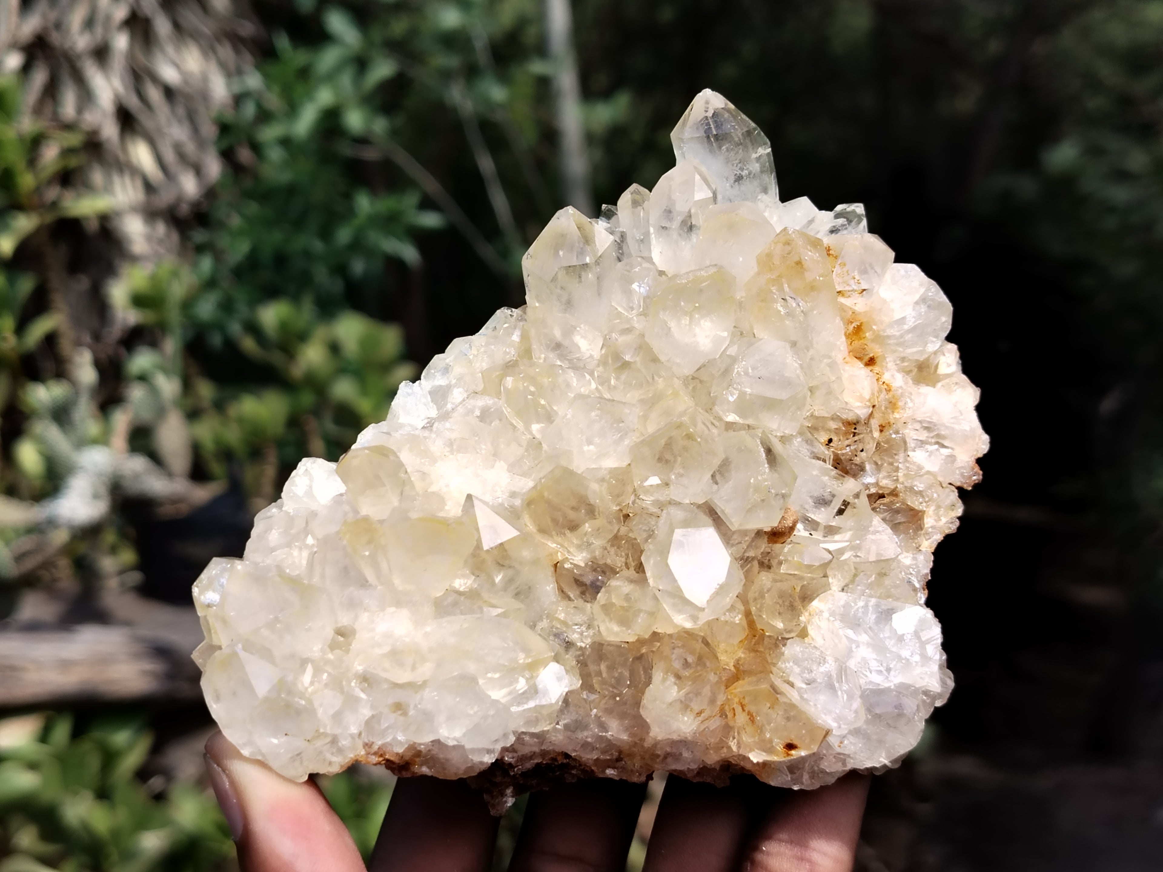 Natural Limonite Quartz Clusters x 4 From Solwezi, Zambia - Toprock Gemstones and Minerals 