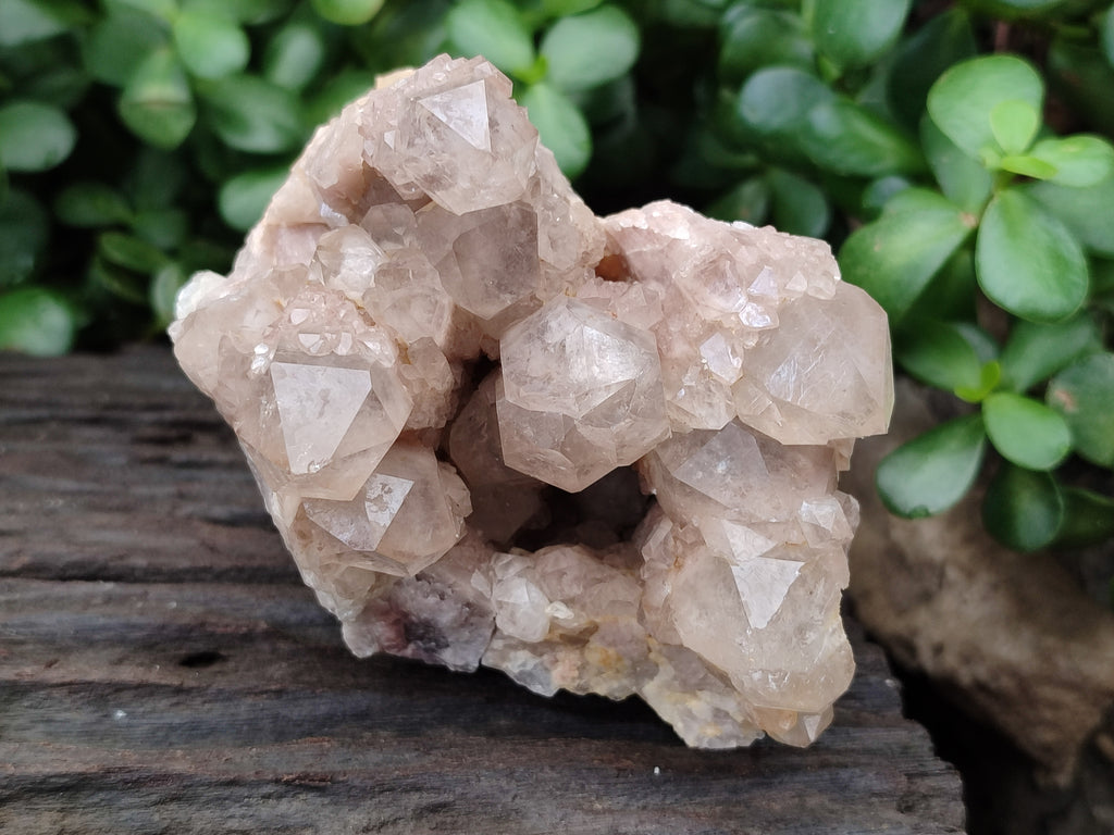 Natural Smokey Phantom Quartz Clusters x 2 From Luena, Congo - Toprock Gemstones and Minerals 