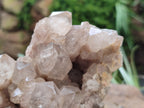 Natural Smokey Phantom Quartz Clusters x 2 From Luena, Congo - Toprock Gemstones and Minerals 