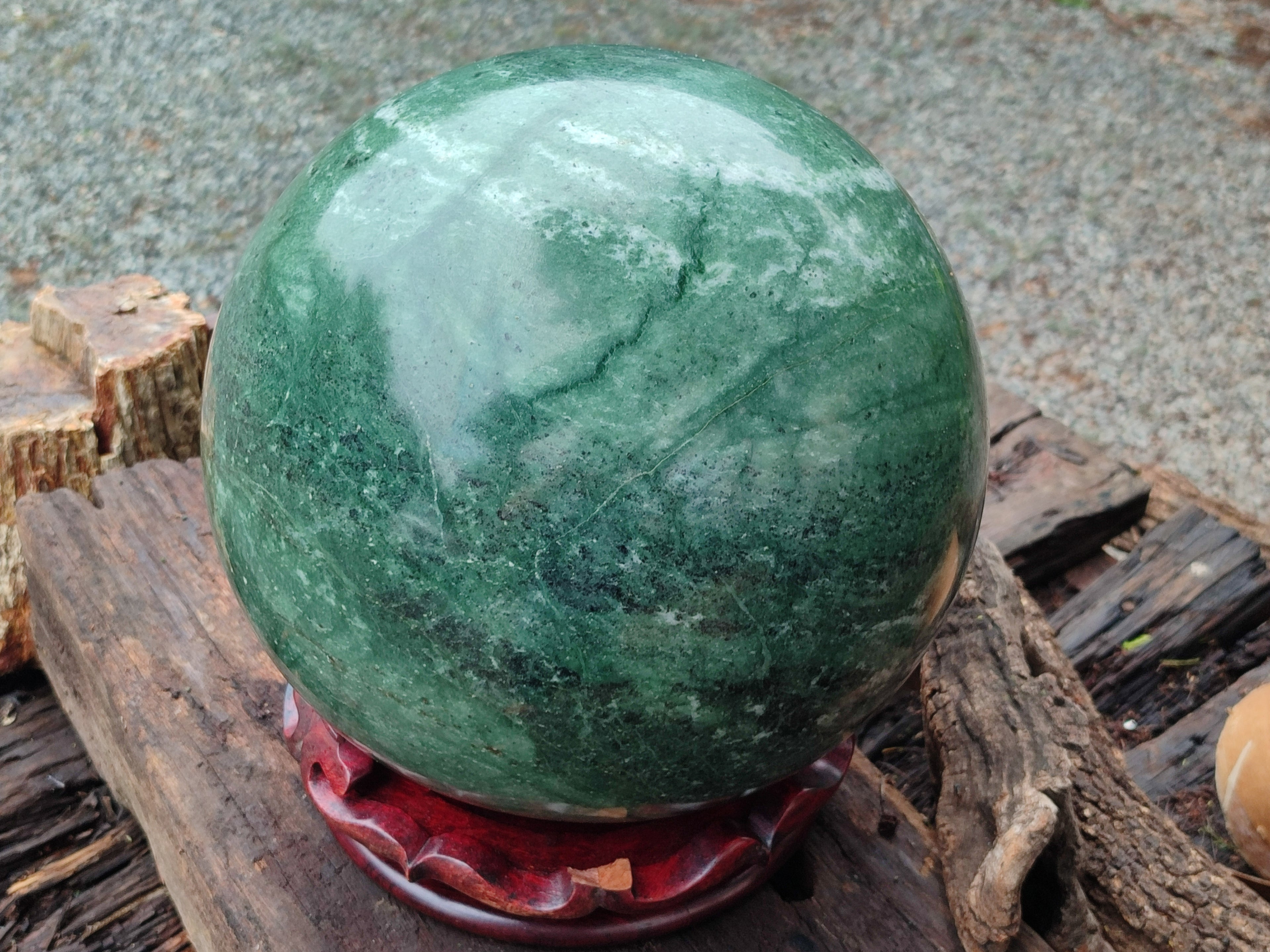 Polished Giant Jadeite Sphere x 1 From China - Toprock Gemstones and Minerals 