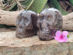 Polished Smokey Quartz Skulls x 2 From Madagascar - Toprock Gemstones and Minerals 