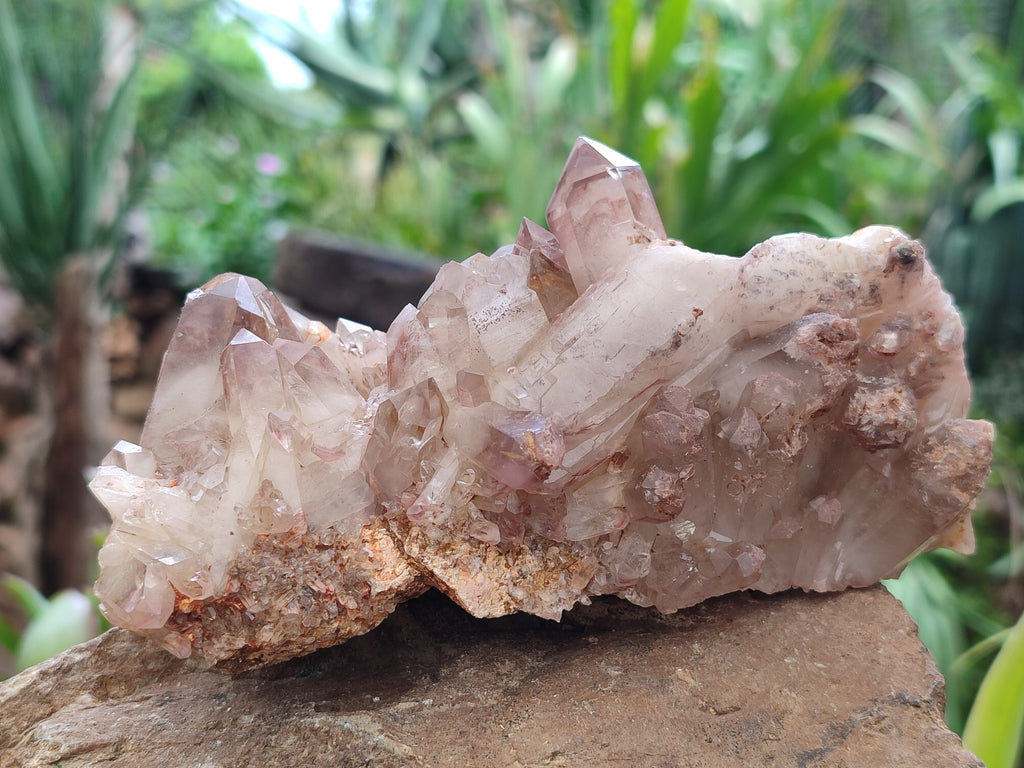 Natural Red Hematoid Quartz Clusters x 3 From Karoi, Zimbabwe - Toprock Gemstones and Minerals 