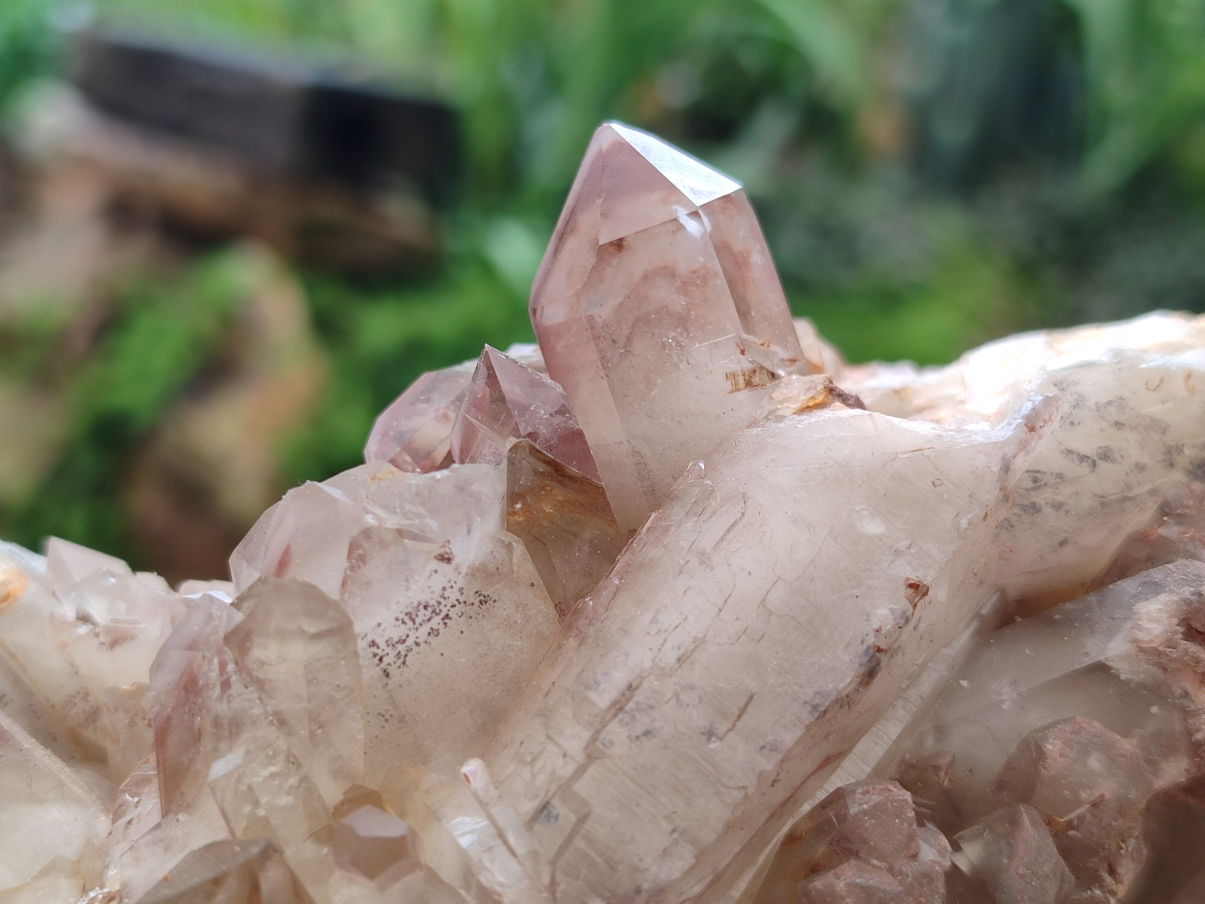 Natural Red Hematoid Quartz Clusters x 3 From Karoi, Zimbabwe - Toprock Gemstones and Minerals 