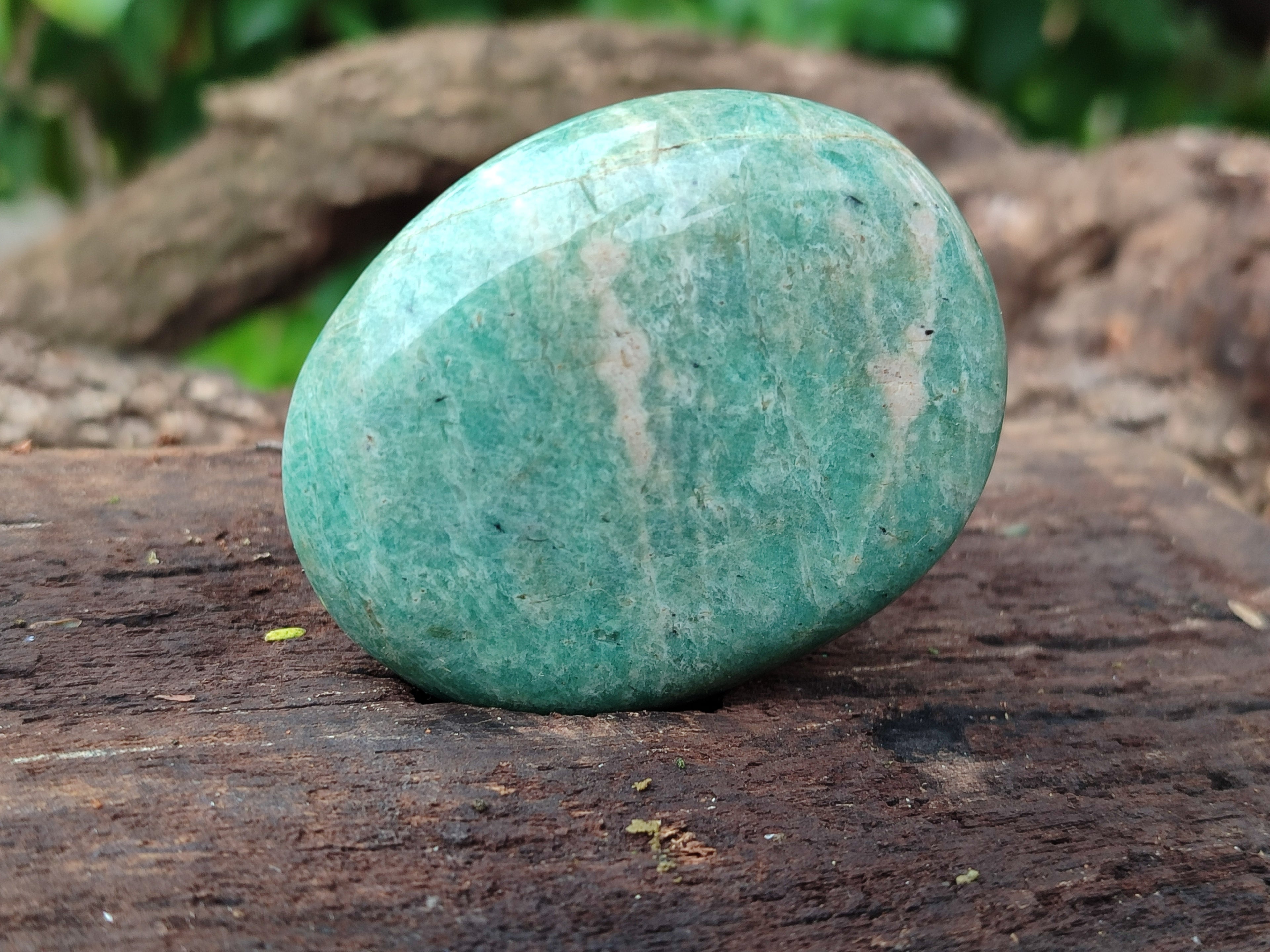 Polished Amazonite Palm Stones x 12 from Madagascar - Toprock Gemstones and Minerals 