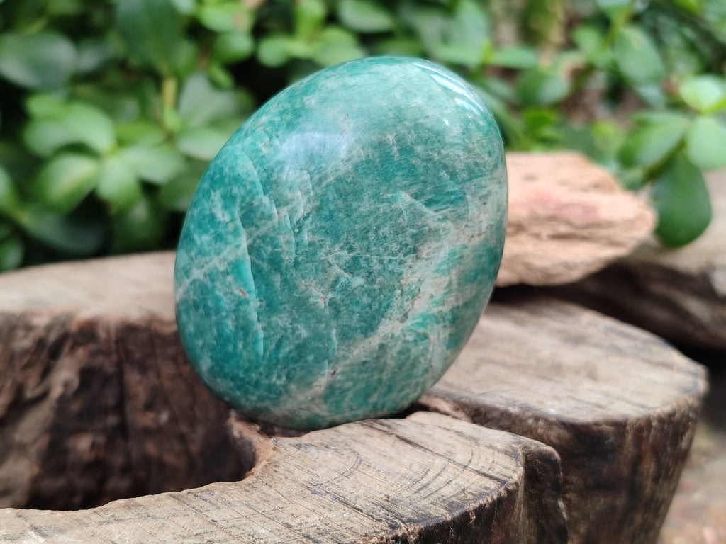 Polished Amazonite Palm Stones x 12 from Madagascar - Toprock Gemstones and Minerals 