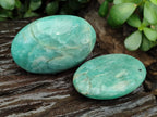 Polished Amazonite Palm Stones x 12 from Madagascar - Toprock Gemstones and Minerals 