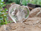 Polished Clear Quartz Gemstone Hearts x 12 From Madagascar - Toprock Gemstones and Minerals 