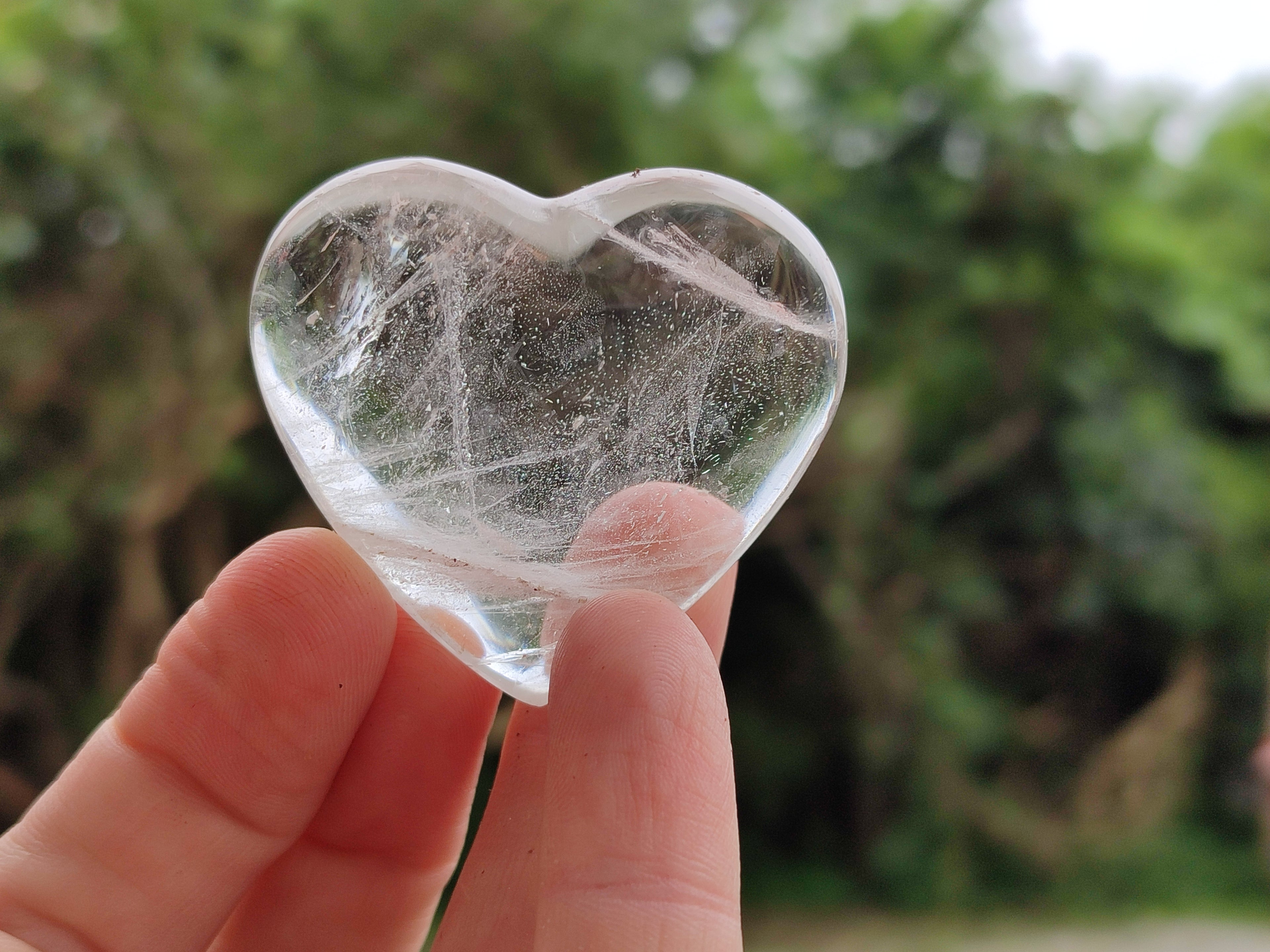 Polished Clear Quartz Gemstone Hearts x 12 From Madagascar - Toprock Gemstones and Minerals 