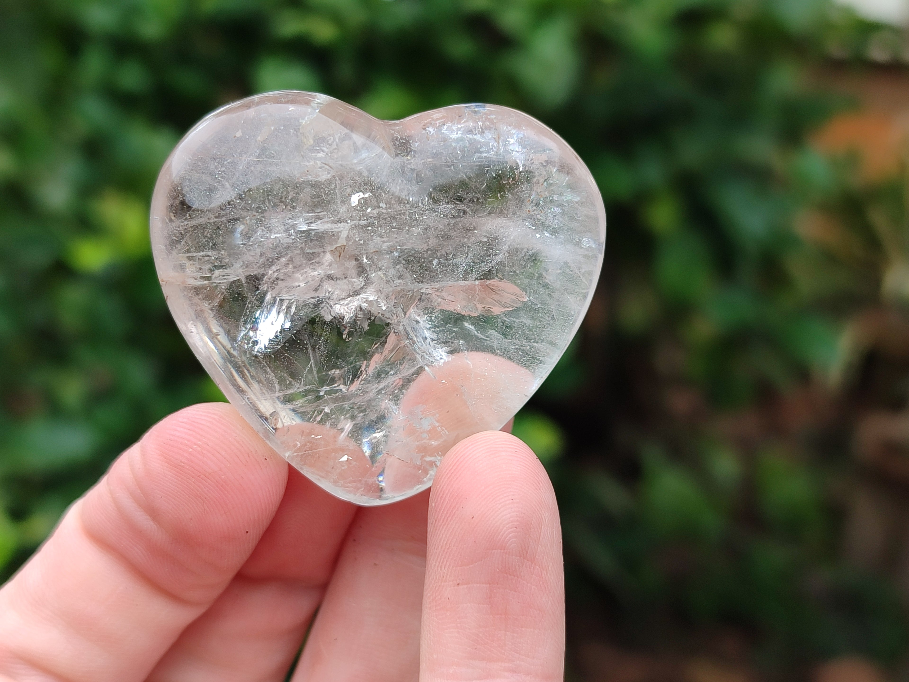 Polished Clear Quartz Gemstone Hearts x 12 From Madagascar - Toprock Gemstones and Minerals 