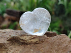 Polished Clear Quartz Gemstone Hearts x 12 From Madagascar - Toprock Gemstones and Minerals 