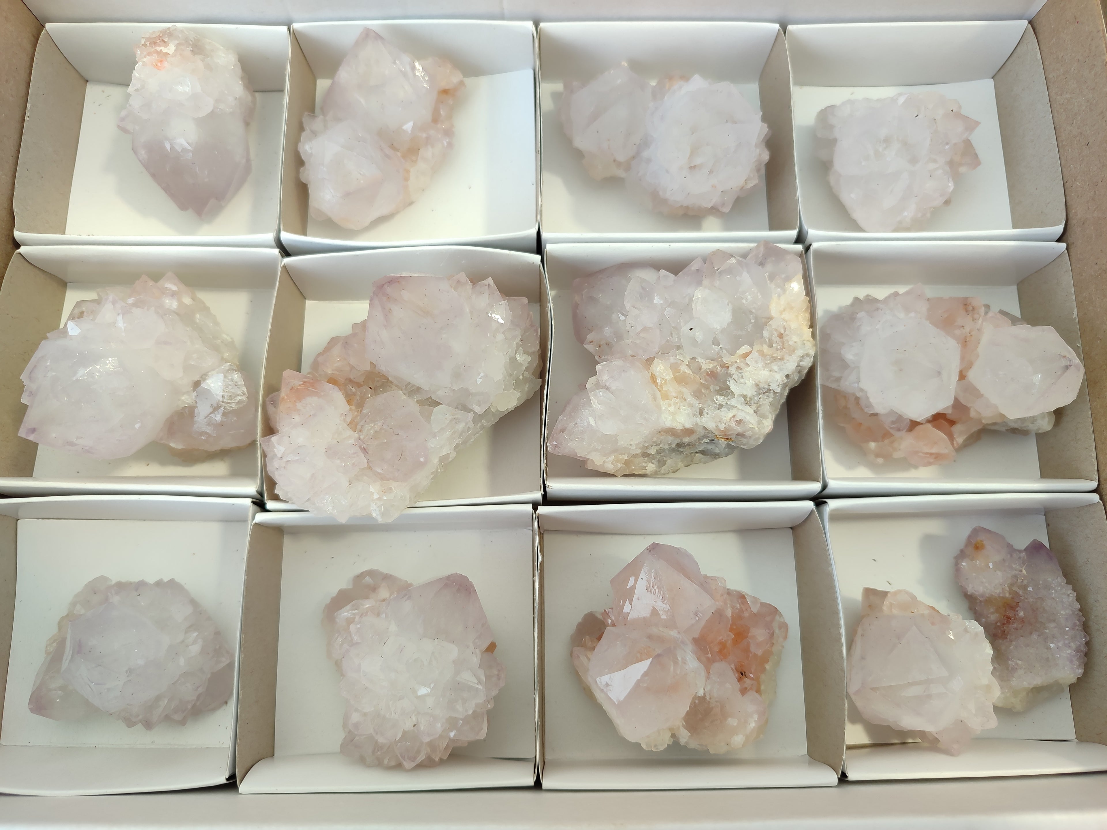 Natural Amethyst Spirit Quartz Clusters x 13 From Boekenhouthoek, South Africa - Toprock Gemstones and Minerals 