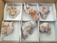 Natural Amethyst Spirit Quartz Clusters x 6 From Boekenhouthoek, South Africa