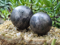 Polished Pharaoh Stone Spheres x 2 From Zimbabwe - Toprock Gemstones and Minerals 