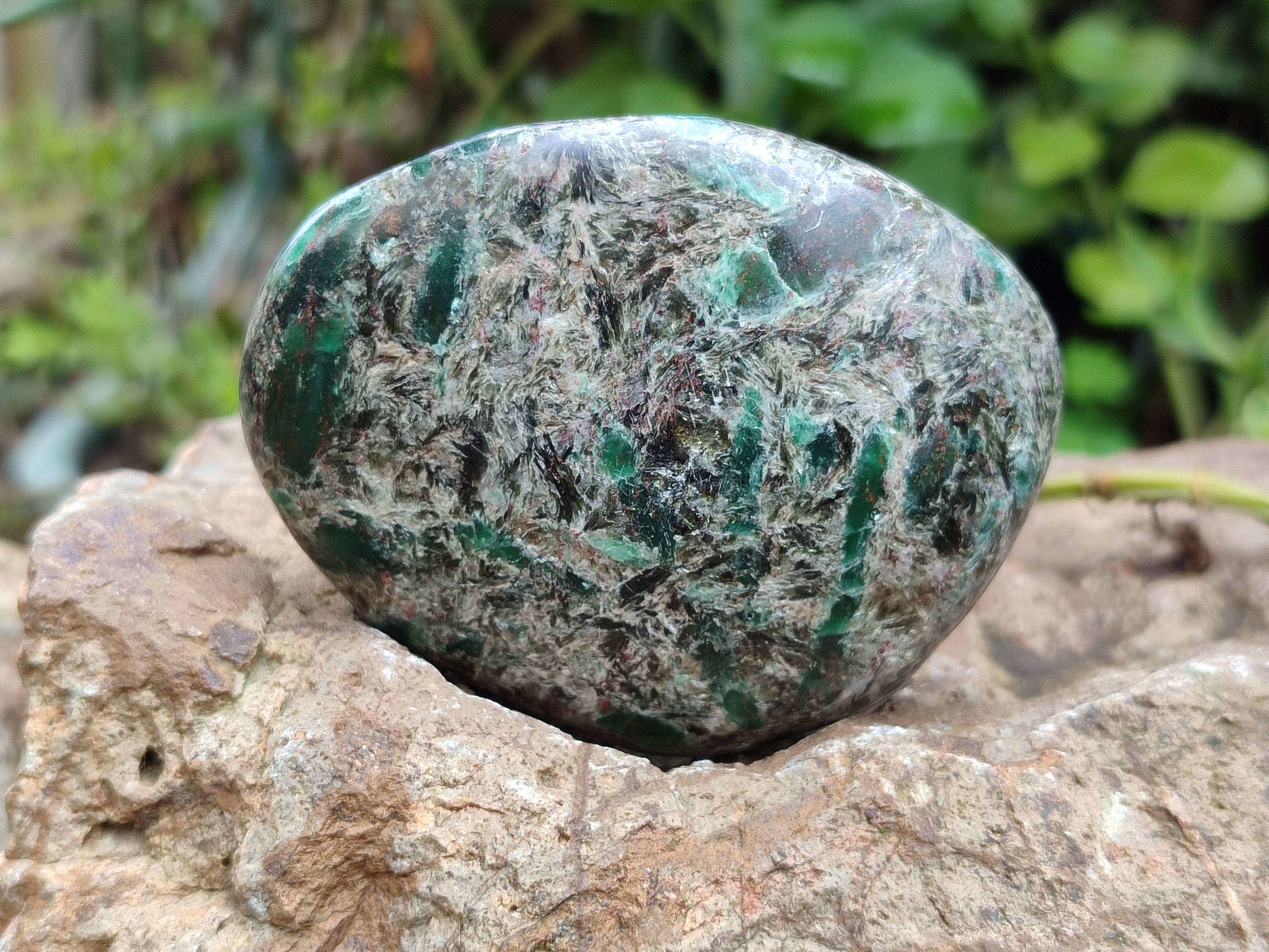 Polished Rare Emerald Mica In Matrix Free Forms x 6 From Mutoko, Zimbabwe - Toprock Gemstones and Minerals 