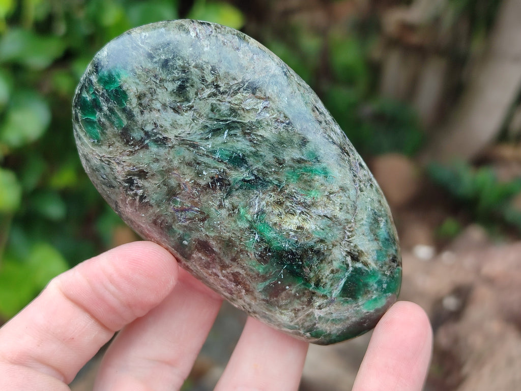 Polished Rare Emerald Mica In Matrix Free Forms x 6 From Mutoko, Zimbabwe - Toprock Gemstones and Minerals 