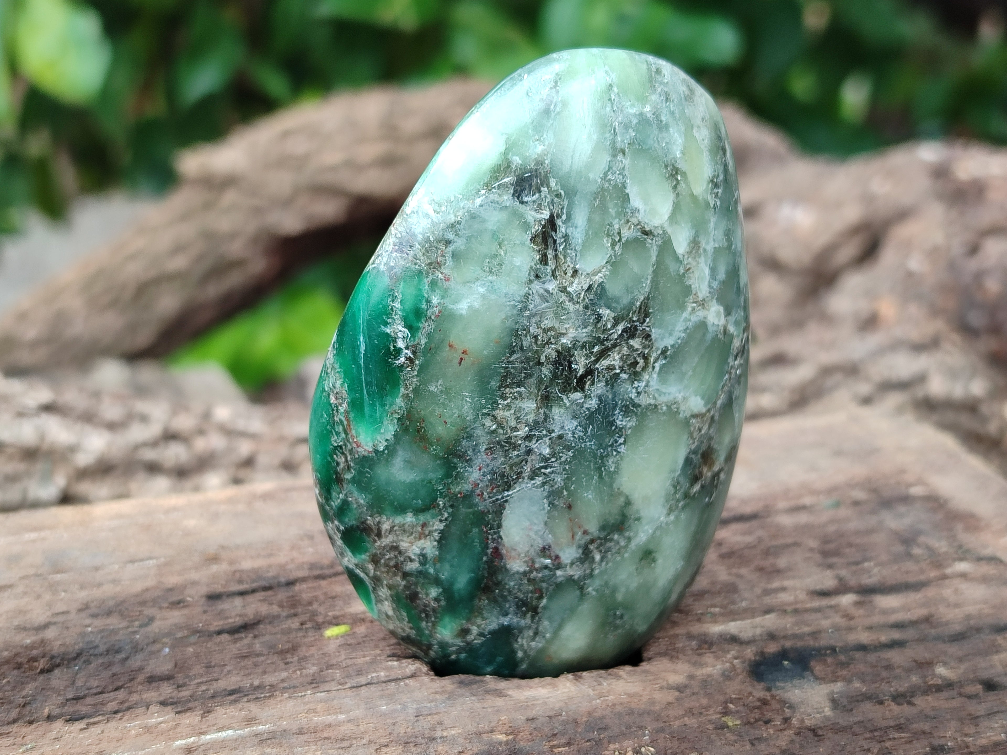 Polished Rare Emerald Mica In Matrix Free Forms x 6 From Mutoko, Zimbabwe - Toprock Gemstones and Minerals 