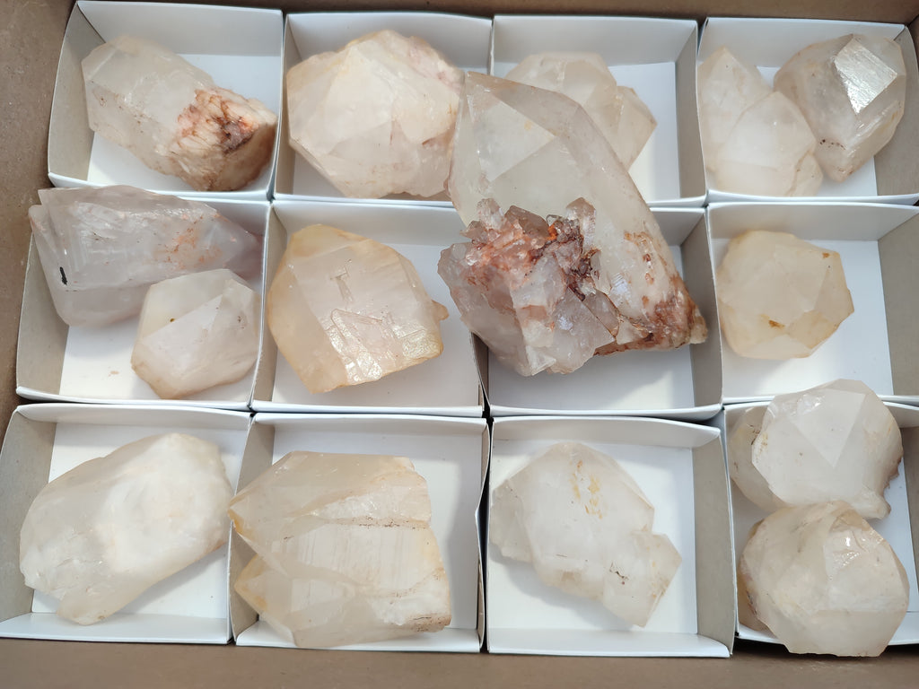 Natural Quartz Crystals x 15 From Madagascar - Toprock Gemstones and Minerals 
