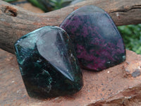 Polished Ruby Corundum In Chrome Verdite Standing Free Forms x 4 From Zimbabwe - Toprock Gemstones and Minerals 