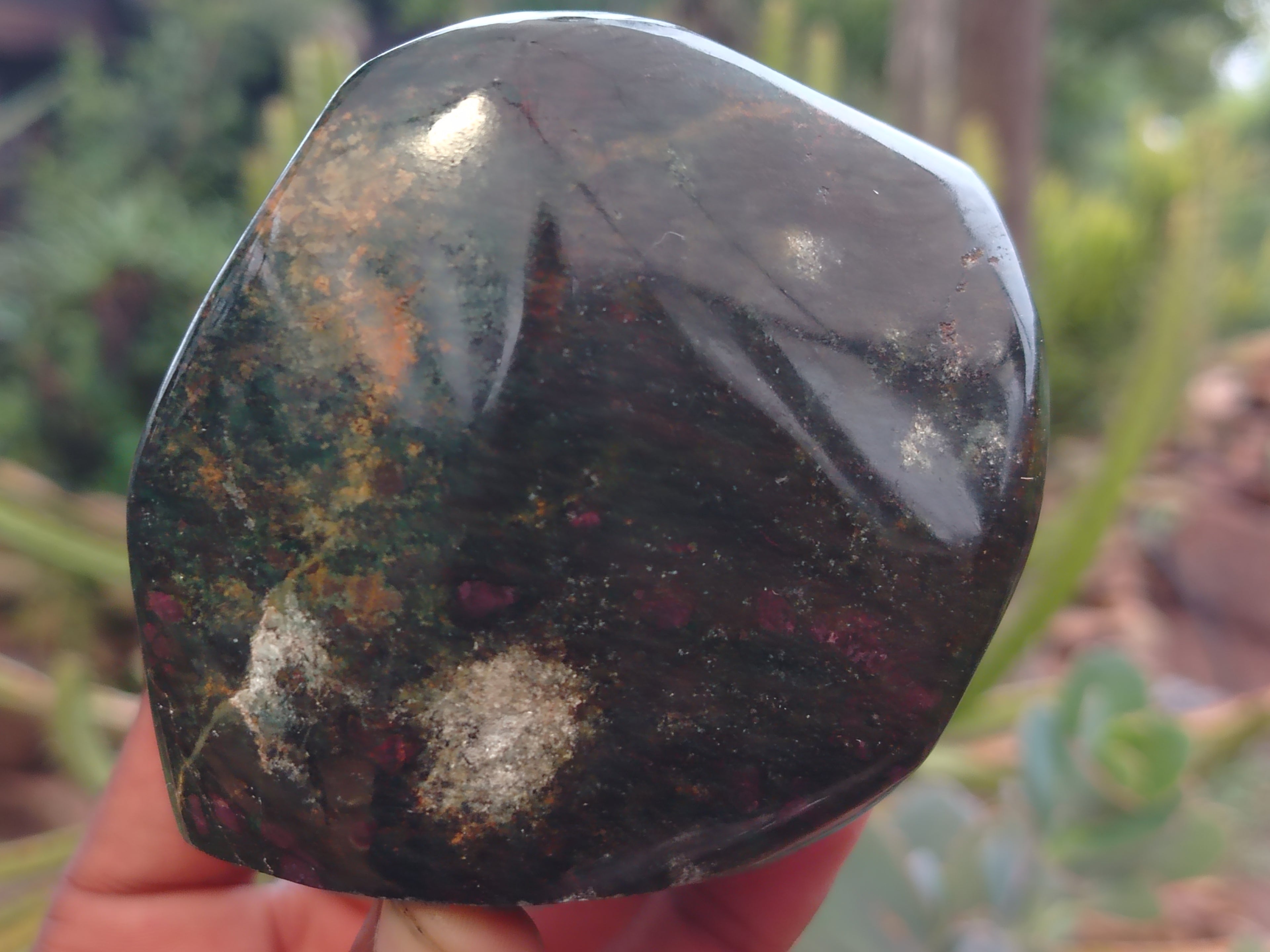 Polished Ruby Corundum In Chrome Verdite Standing Free Forms x 4 From Zimbabwe - Toprock Gemstones and Minerals 