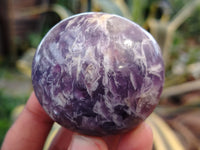 Polished Lepidolite with Pink Rubellite Palm Stones x 24 From Ambatondrazaka, Madagascar - Toprock Gemstones and Minerals 