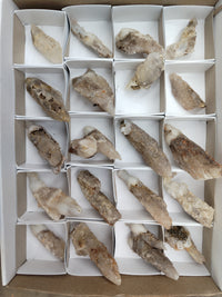 Natural Drusy Quartz Coated Calcite Pseudomorph Specimens x 20 From Alberts Mountain, Lesotho - Toprock Gemstones and Minerals 