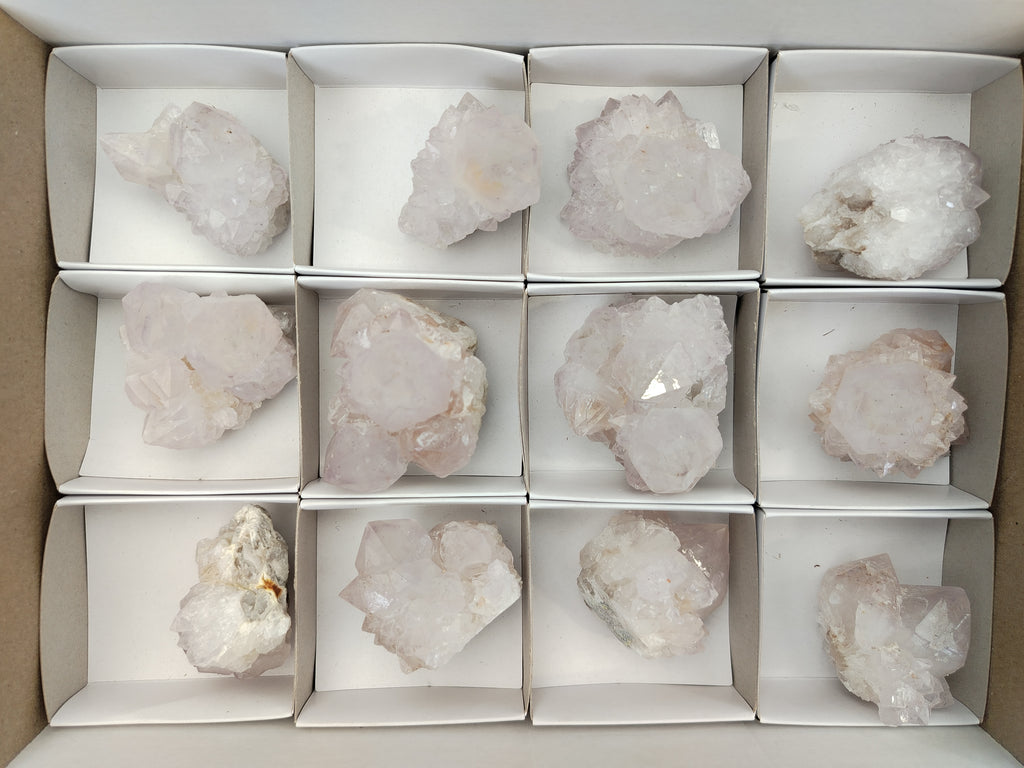 Natural Spirit Quartz Clusters x 12 From Boekenhouthoek, South Africa - Toprock Gemstones and Minerals 