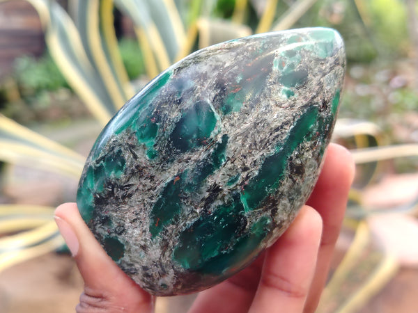 Polished Rare Emerald Mica In Matrix Standing Free Forms x 3 From Mutoko, Zimbabwe - Toprock Gemstones and Minerals 