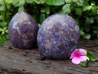 Polished Lepidolite Standing Free Forms x 2 From Ambatondrazaka, Madagascar - Toprock Gemstones and Minerals 