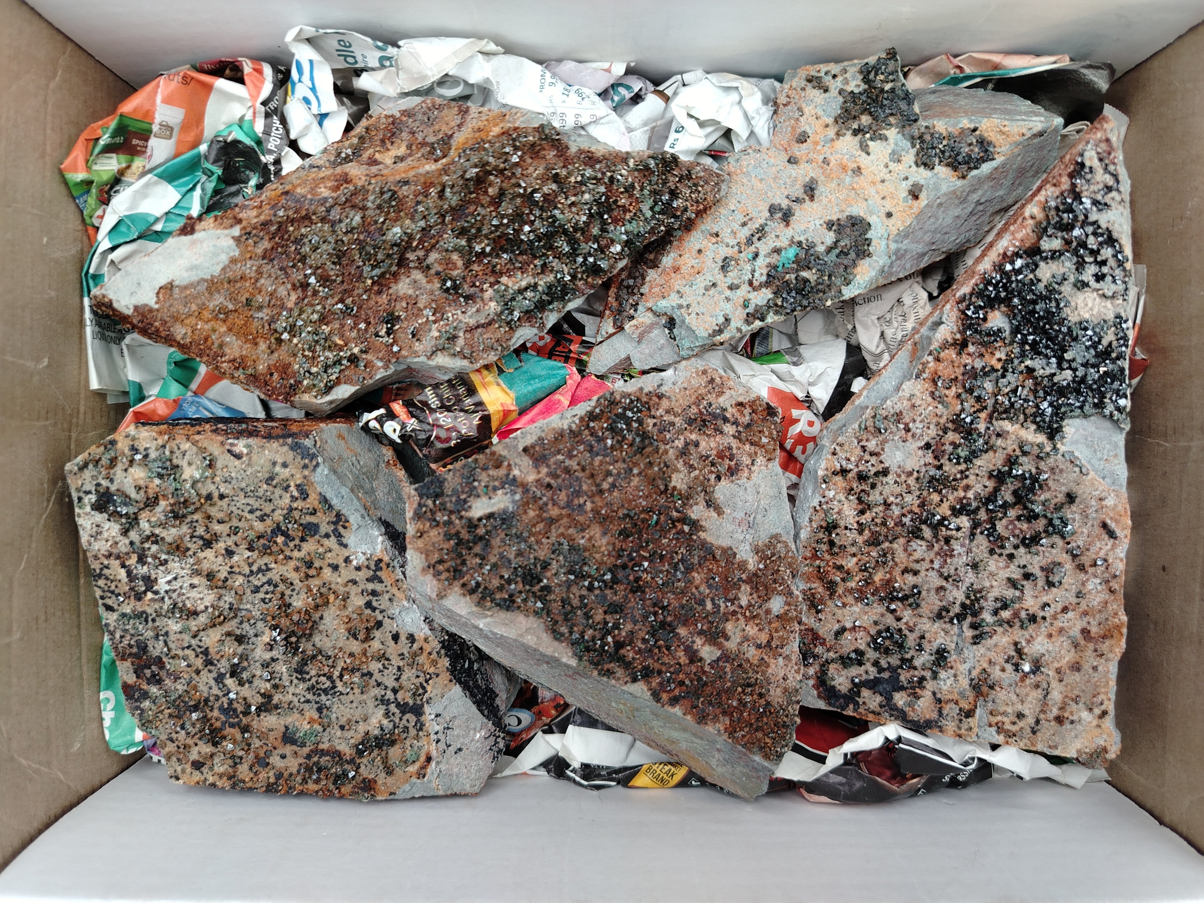 Natural Libethenite Crystals On Dolomite Matrix Specimens x 4 From Shituru, Congo - Toprock Gemstones and Minerals 