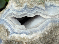Natural Blue Lace Agate Geode Specimens x 2 From Malawi - Toprock Gemstones and Minerals 