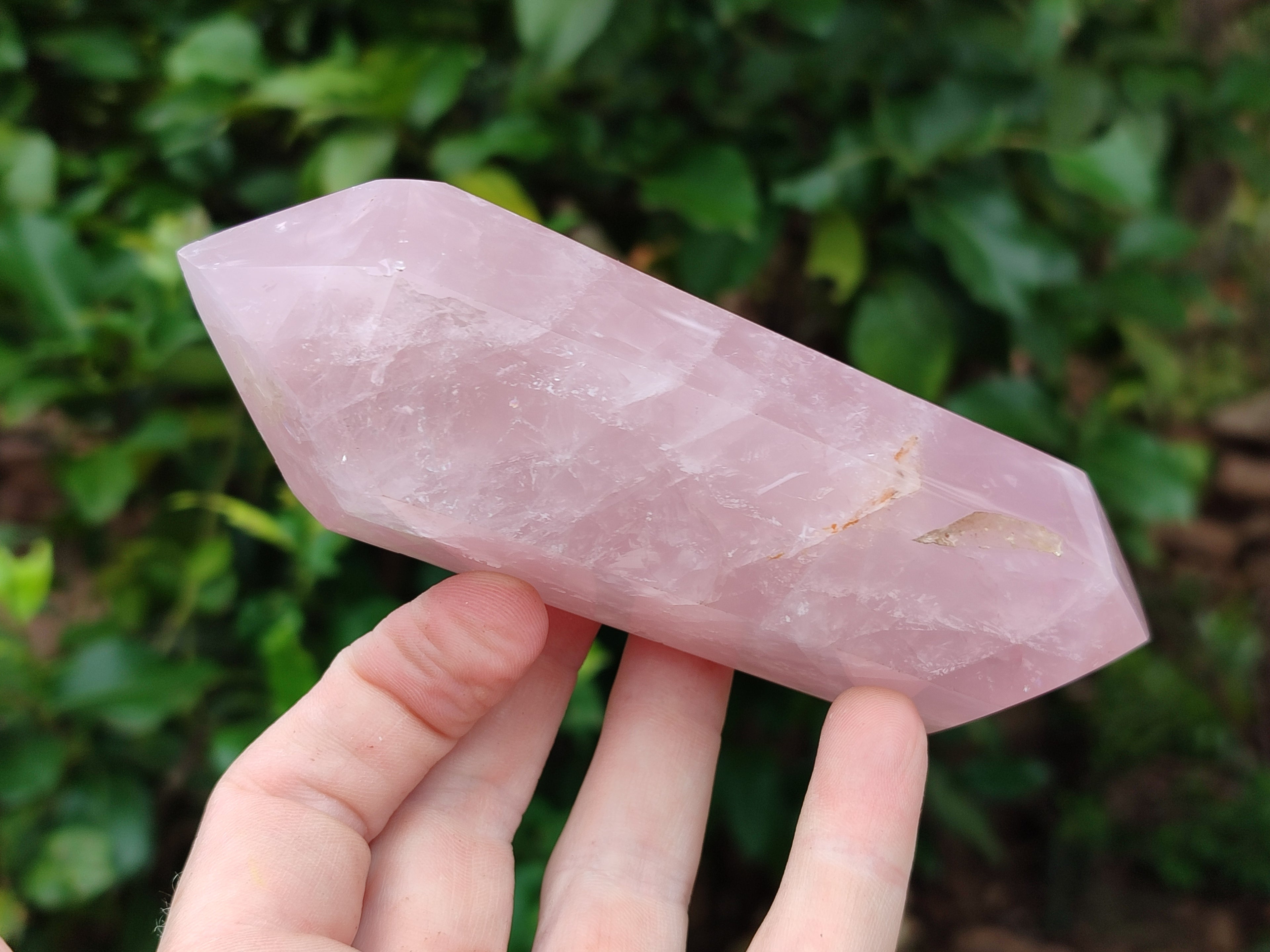 Polished Double Terminated Rose Quartz Points x 4 From Ambatondrazaka, Madagascar - Toprock Gemstones and Minerals 