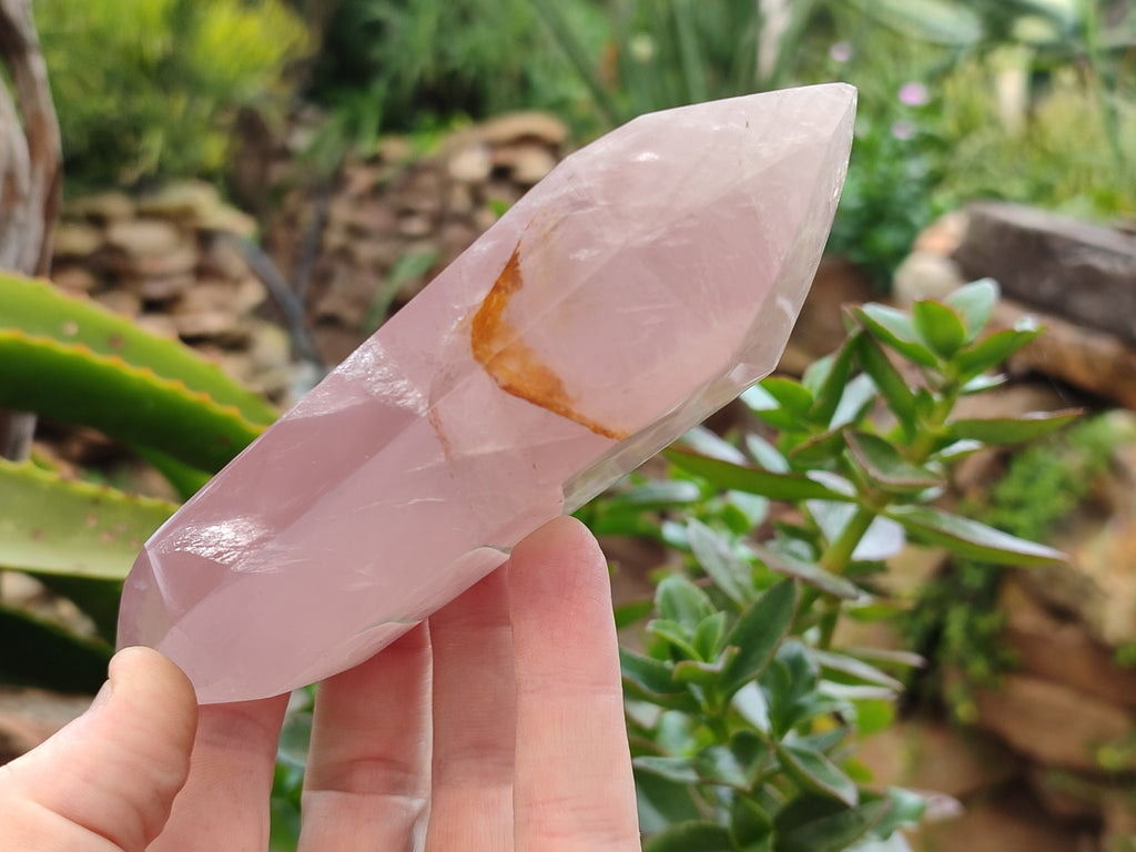 Polished Double Terminated Rose Quartz Points x 4 From Ambatondrazaka, Madagascar - Toprock Gemstones and Minerals 