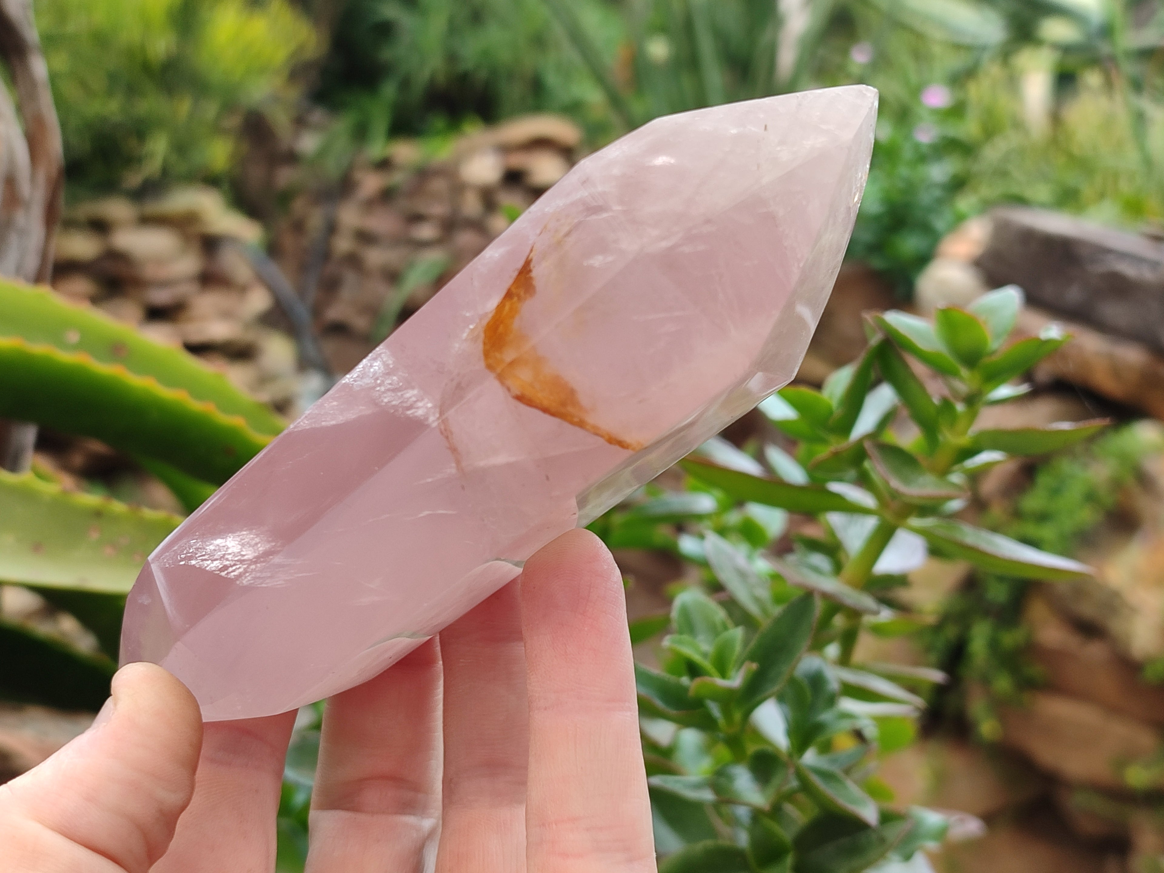 Polished Double Terminated Rose Quartz Points x 4 From Ambatondrazaka, Madagascar - Toprock Gemstones and Minerals 