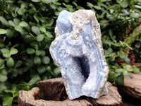Natural Blue Lace Agate Geode Specimens x 3 From Malawi - Toprock Gemstones and Minerals 