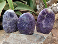 Polished Lepidolite Standing Free Forms x 6 From Ambatondrazaka, Madagascar - Toprock Gemstones and Minerals 
