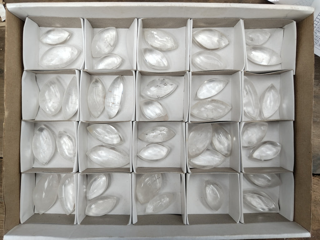 Polished Clear Quartz "Angel Tears" Pendant Pieces x 40 From Madagascar - Toprock Gemstones and Minerals 