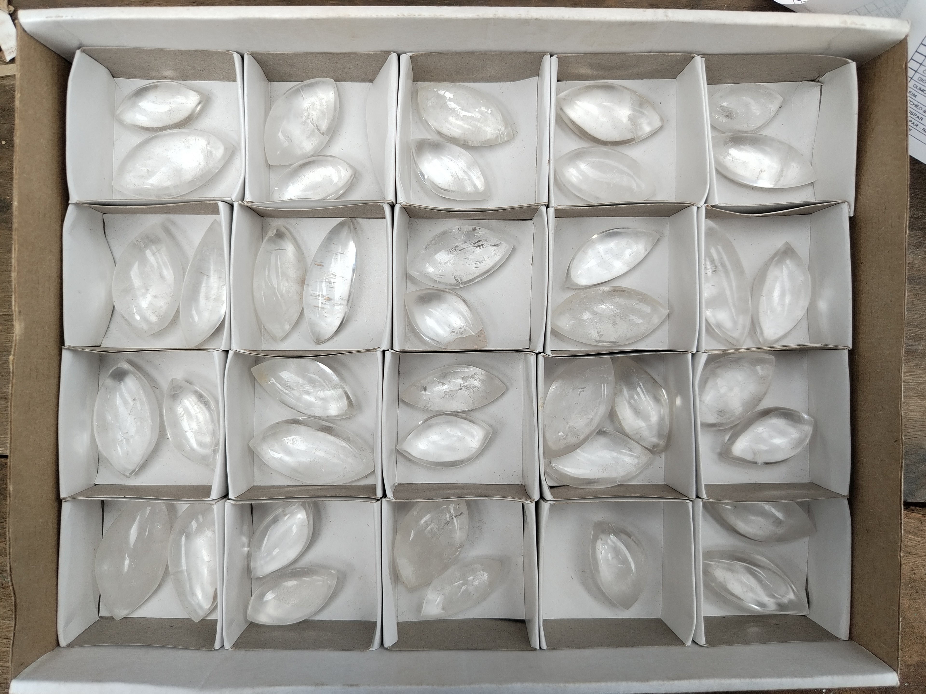 Polished Clear Quartz "Angel Tears" Pendant Pieces x 40 From Madagascar - Toprock Gemstones and Minerals 