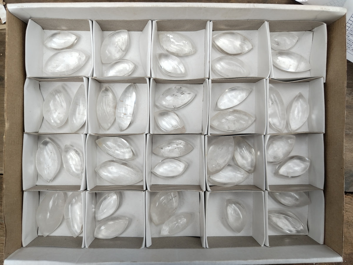 Polished Clear Quartz "Angel Tears" Pendant Pieces x 40 From Madagascar - Toprock Gemstones and Minerals 