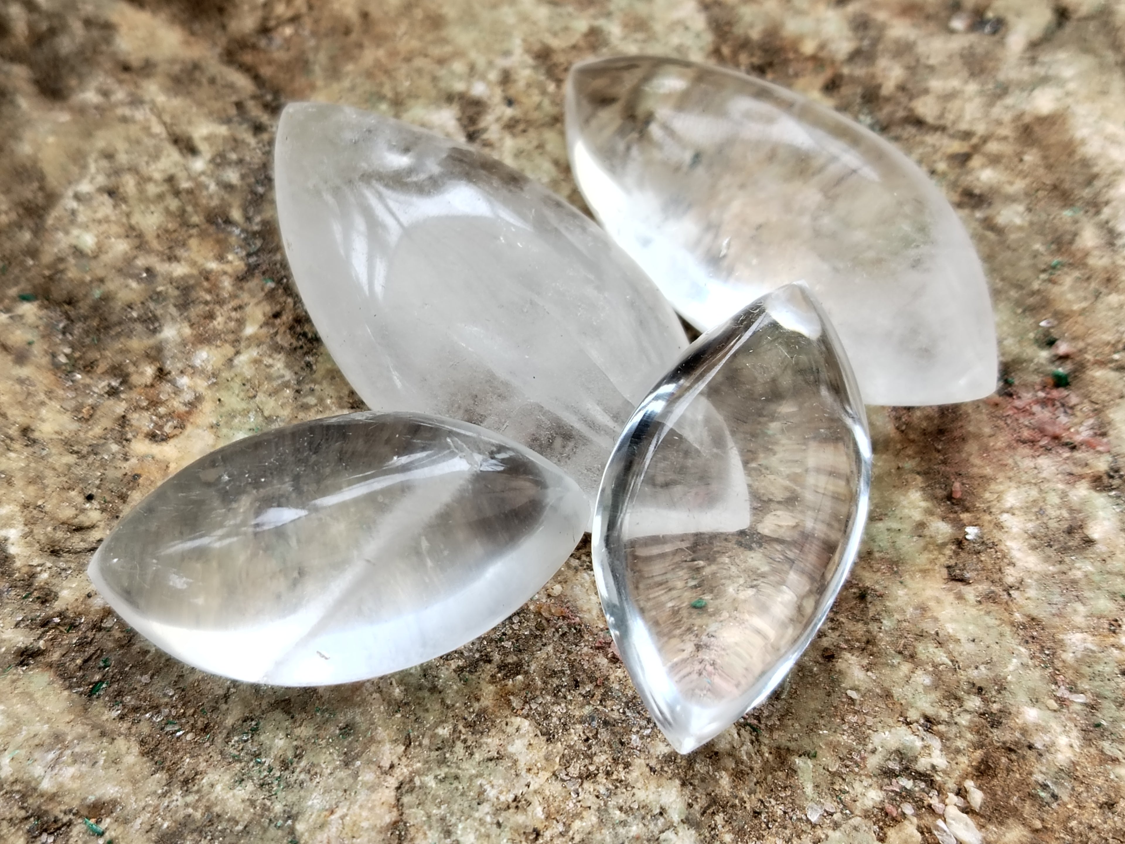 Polished Clear Quartz "Angel Tears" Pendant Pieces x 40 From Madagascar - Toprock Gemstones and Minerals 